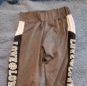 Gray mesh workout leggings